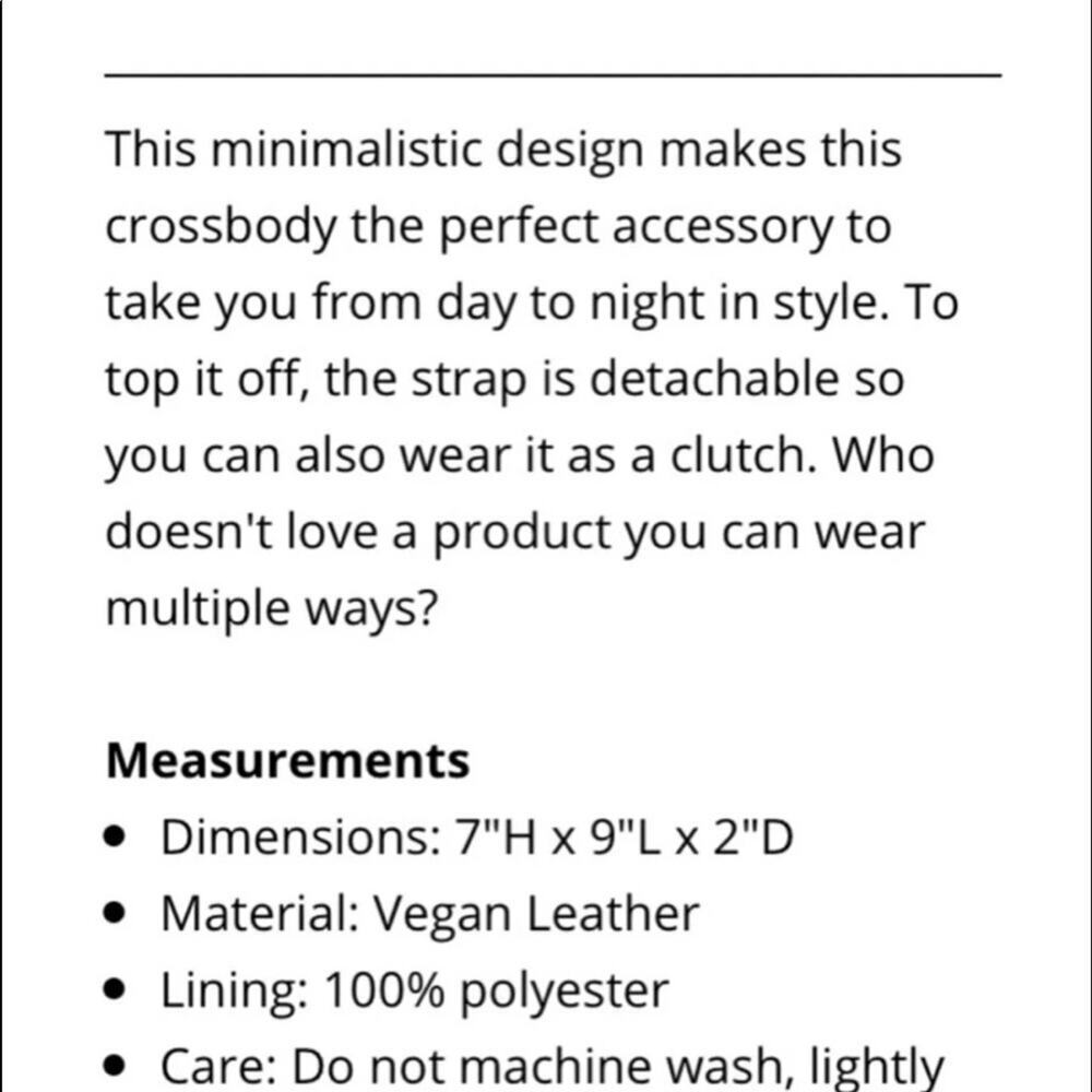 Summer & Rose Celine Crossbody in Black NWT - Picture 5 of 5